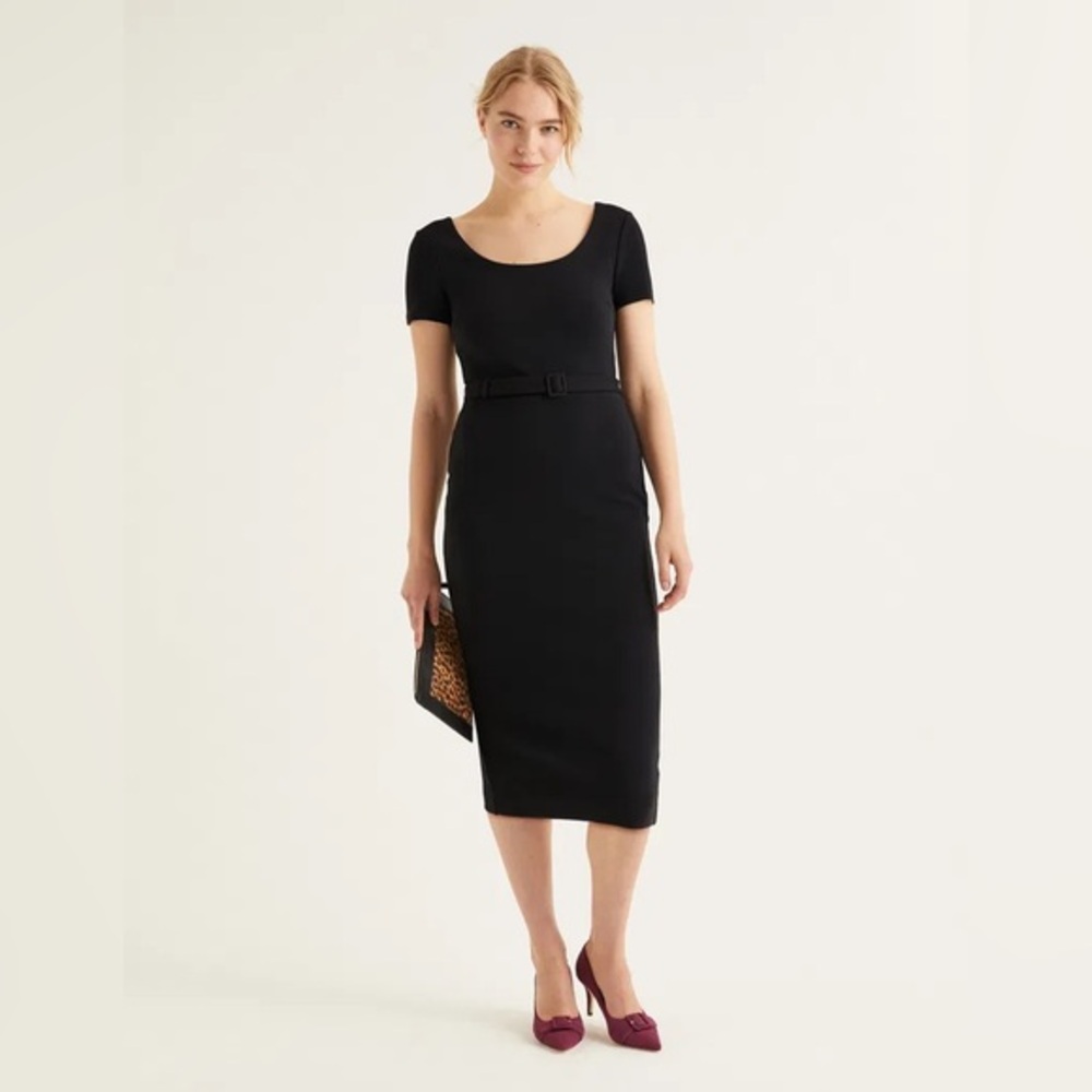 Boden Tilly Ottoman Dress Black Sz 6P